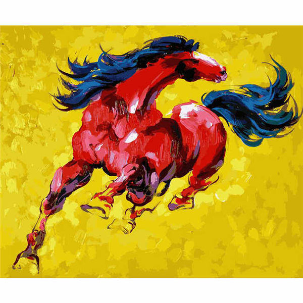 Malen nach Zahlen Rotes Pferd Tiere Moderne Tierkunst Malerei