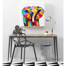 Laden Sie das Bild in den Galerie-Viewer, Malen nach Zahlen Kleiner Elefant Moderne Tierkunst