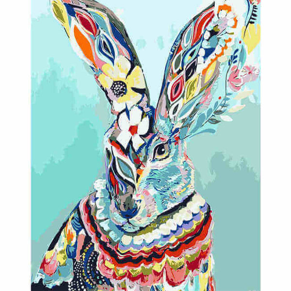 Malen nach Zahlen Hasen Malerei Tierkunst